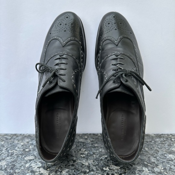Bottega Veneta Italy Wingtip Oxford Dress Shoes Mens EUR 44 - Picture 7 of 14